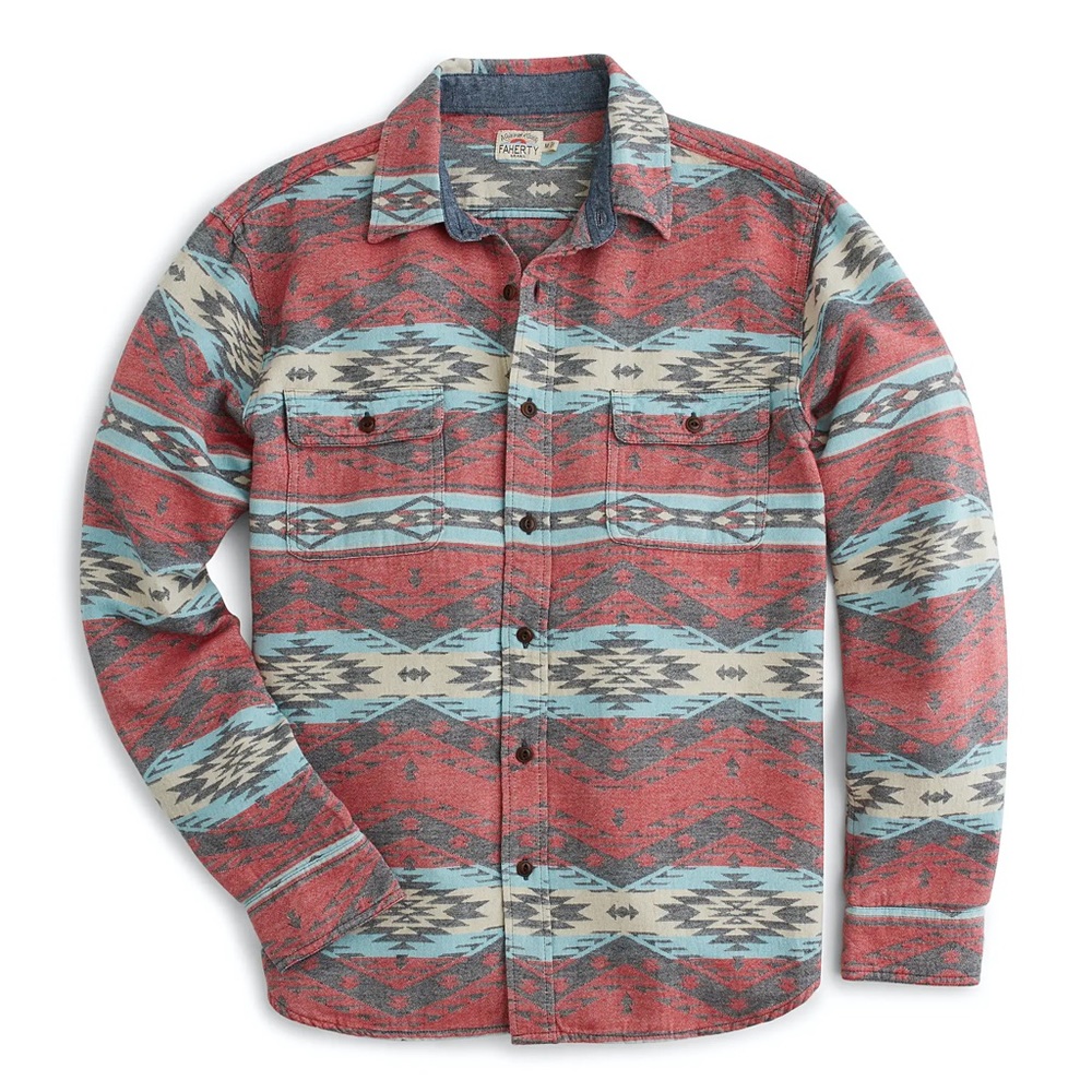 Faherty Belmar Workshirt in Topeka Rail Color